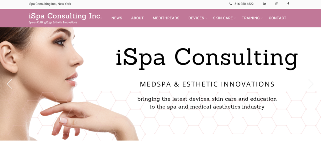 iSpa Consulting website by Jodi Stout Compass New Media